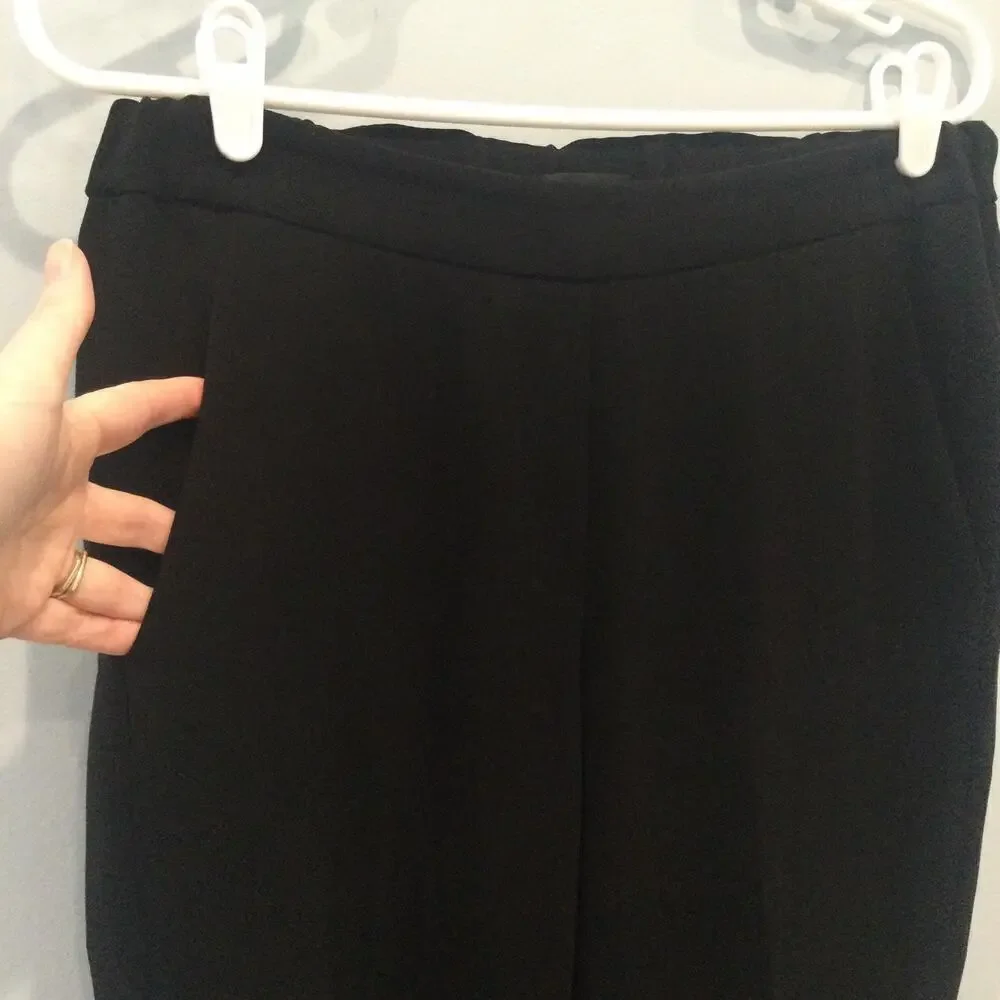 J.Crew Womens Cropped Pants Size 6 Black Classic Corporate Old‎ Money Ankle Work